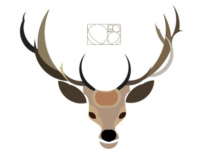 Deer in Golden ratio