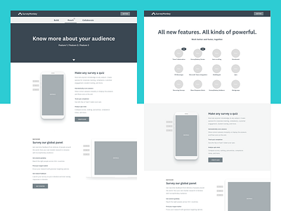 New features exploration high fidelity wireframes ux web wireframe design