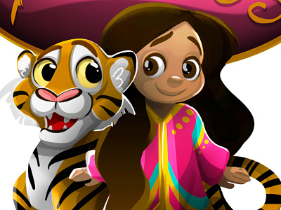 Tiger princess character characterdesign design india princess tiger toy