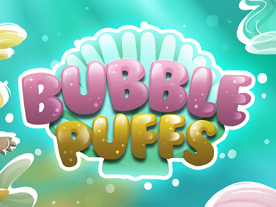 Bubblepuff logo bubble colorful cute disney funny game ios logo mermaid mobile sea water