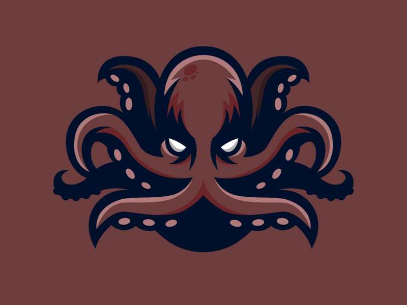 Octopus Mascot by Josh Baugh on Dribbble