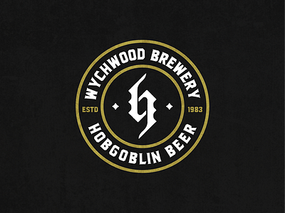 Hobgoblin Badge Design badge beer blackletter gothic heritage icon logo minimal