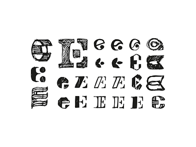 "E" Logo Mark Exploration design logo mark monogram type typography