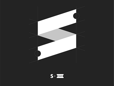 S + Ticket design icon logo logo mark mark