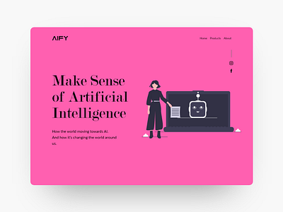 AIfy AI Products and Services ai app design art artificialintelligence branding design landingpage typography uidesign vr web design webdesign