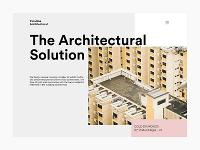 The architecture landing page app design ui ux web design