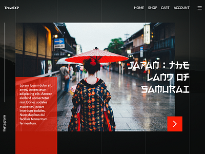Japan Land Of Samurai The Travel Agency Landing Page app design design illustration japan japanese landing page travel agency ui artist uidesign uiux uxdesign webdesign website concept
