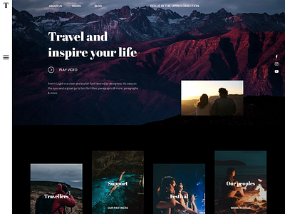 Website theme for travel and blog