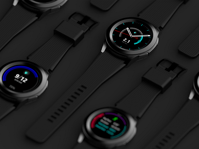 Samsung Galaxy Watch Interface Concept fitness samsung galaxy ui visual design wearable tech wearables