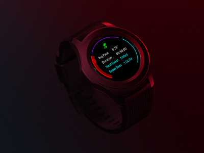 Sweat Rate UI fitness heart rate industrial design rendering samsung mockup ui ux visual design wearables