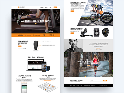 Wearable Device Web Page cycling fitness ui ux wearables web design website