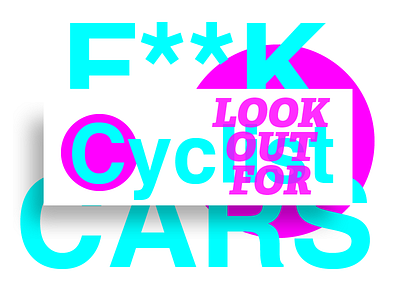 CYCLING BUMPER STICKER bicycle cycling graphic design sticker typography visual design