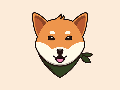 Cute and trendy Shiba Inu animal design dog flat graphic design icon illustration illustrator kawaii art logo minimal shiba inu vector