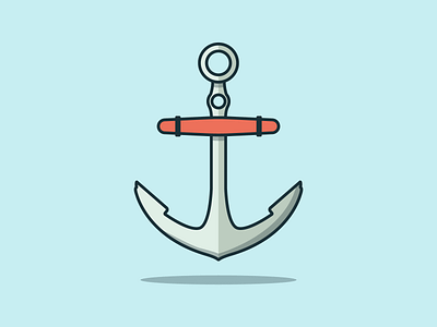 Minimalist boat anchor anchor boat boats fishing graphic design illustration illustrator kawaii art logo nature nautical ocean sea vector