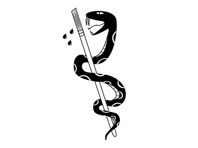 Sign Painter logo art logo logo design logos painting sign painting snake