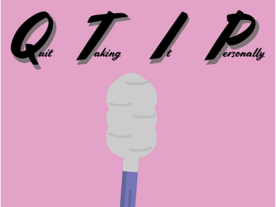 Q.T.I.P design graphic medical qtip