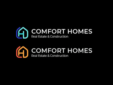 Comfort homes logo comfort home homely house identity logo real estate