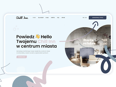 Chill Inn - Dormitory in Łódź clean design ui ux website webdesign