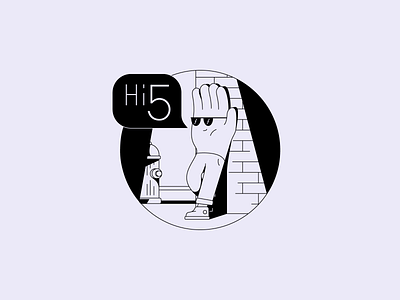 Hi 5 2d art 5 art branding design hi illustration management app newsletter project vector