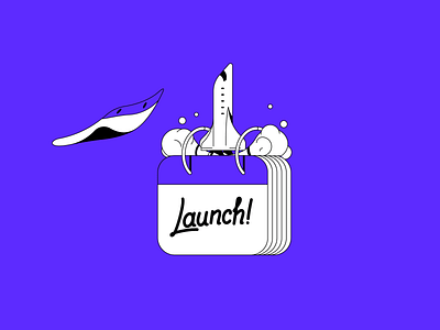 Launch 2d art art blog post branding collaboration design illustration launch linework project team vector