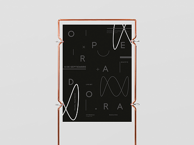 Operadora Poster branding electronic music experimental grid logo poster typography