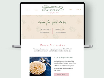 Website for The Ayurvedic Chef