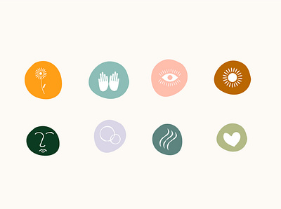 Abstract Wellness Icons brand design brand identity brand pattern branding design designer designer portfolio illustration logo website design