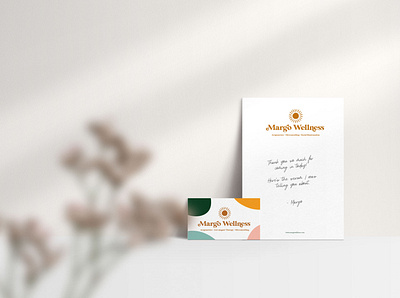 Margo Wellness Logo and Business Card brand design brand identity brand pattern branding businesscard design designer illustration logo