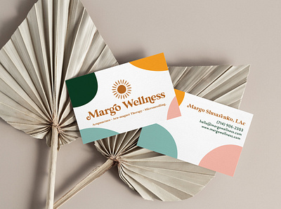 Margo Wellness Business Cards brand design brand pattern branding businesscards design designer logo typography