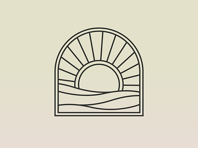 Logo Suite and Sun Illustration Gradient Design