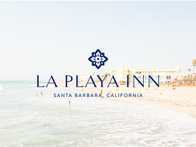 La Playa Inn Logo branding design hotel branding logo restaraunt typography