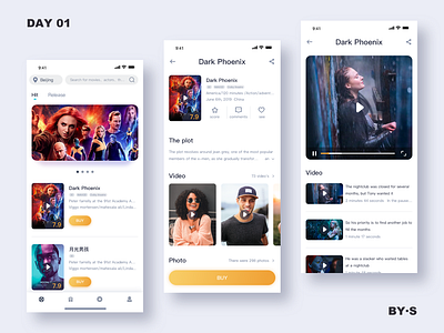 theme of movie app ui ux