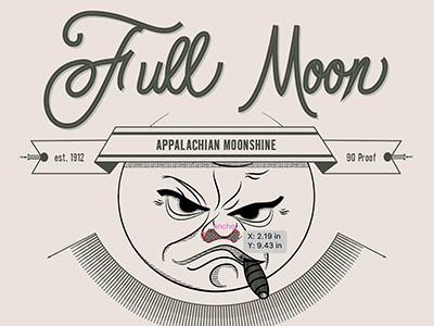 Full Moon Label
