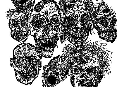 zombies hand drawn illustration illustrator zombies