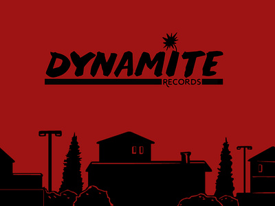 Dynamite Records Landing Page jpg app branding brandings design flat illustration logo typography ux vector
