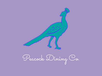 Peacock Dining Co animated gif app branding brandings catering design dining flat food illustration illustrator logo restaurant vector