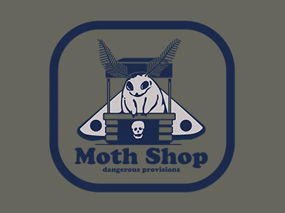 Moth Shop app brand brand identity branding brandings clothing design flat illustration illustrator logo minimal moth shop vector