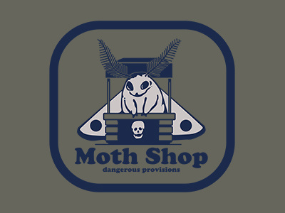 Moth Shop app brand brand identity branding brandings clothing design flat illustration illustrator logo minimal moth shop vector