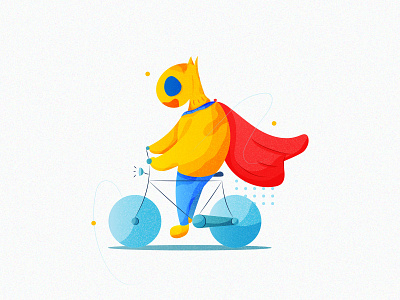 Cycling character art cycling graphic illustration monster