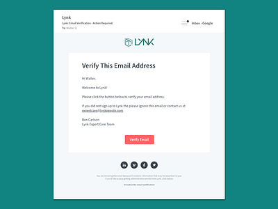 E-Mail Verification Design