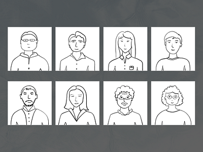 User Avatars Illustration avatar avatars character drawing elderly female illustration male persona personas user