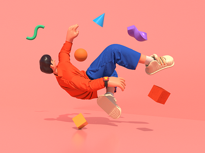 Levitate roles 3d apple watch c4d cloth distortion idea illustration mac c4d marvelous designer skeleton