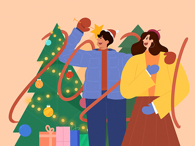 Merry Christmas !!! 2021 christmas gift illustration procreate app sweetheart