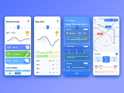 Nice day app app assistant blue design ios life mobile procreate app product design ui ux