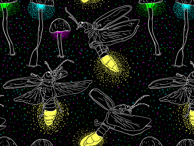 Fireflies and Glowing Mushrooms