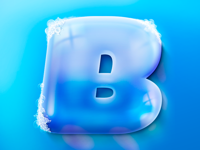 "B" Lettering alphabet b bubble lettering photoshop tipography type