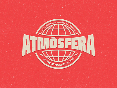 Atmósfera atmósfera branding logo radio red retro soccer sports vintage world