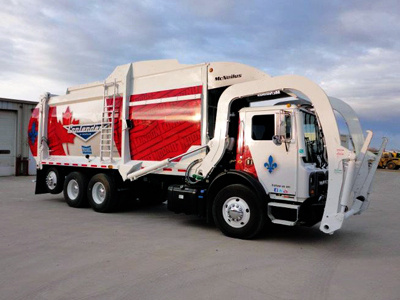 Contender refuse truck wrap