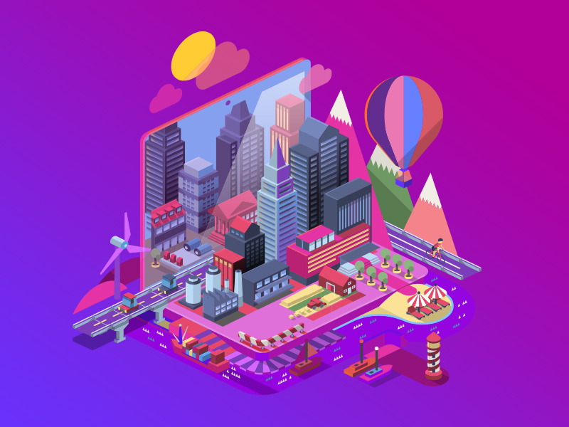 New City by Léon on Dribbble