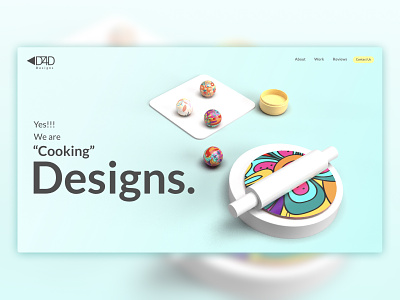 D4D-Design Agency landing page concept 3d art branding illustration ui ux web